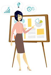 Image showing Business woman giving business presentation.