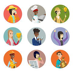 Image showing Vector set of characters of different professions.