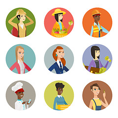 Image showing Vector set of characters of different professions.
