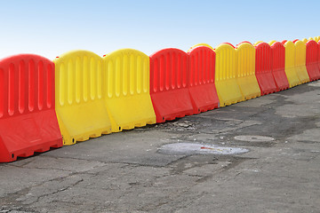 Image showing Water Filled Barriers