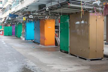 Image showing Street Market Booth Row