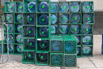 Image showing Bottled Water in Crates