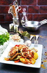 Image showing vegetables with cutlets