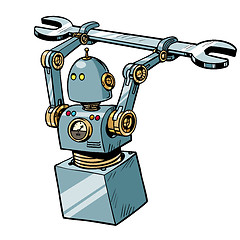 Image showing robot with a wrench