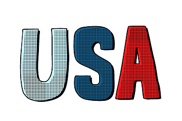 Image showing usa word letters. United States of America