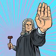 Image showing judge with a hammer stop gesture