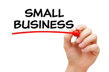 Image showing Small Business Handwritten With Marker