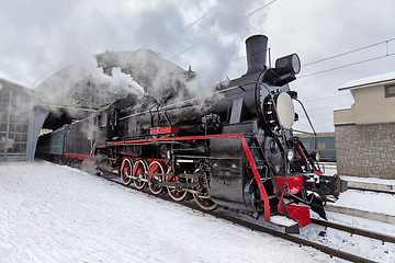 Image showing Retro steam train