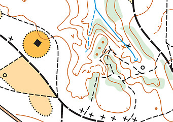 Image showing Abstract color vector topographic highly detailed map