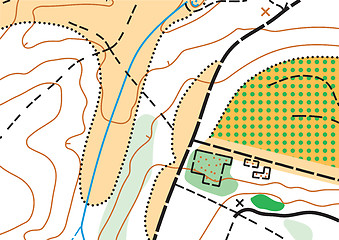 Image showing Abstract color vector topographic highly detailed map