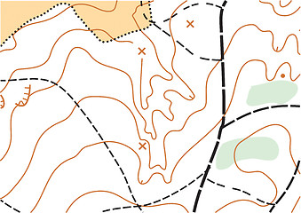 Image showing Abstract color vector topographic highly detailed map