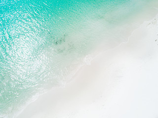 Image showing Idyllic beach white sands background abstract