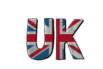 Image showing UK word flag