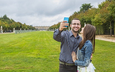 Image showing Coupe Taking a Selfie