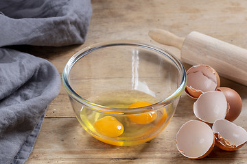 Image showing bowl of eggs