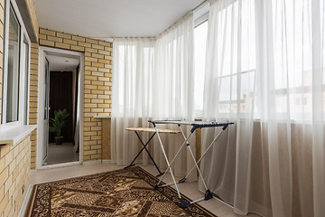 Image showing The interior of the spacious balcony in the house