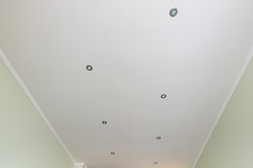 Image showing Flattened ceiling in the room, with spotlights installed