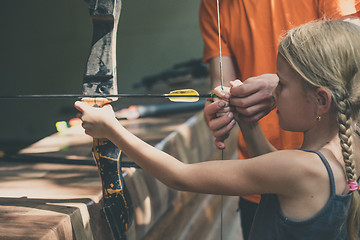 Image showing girl shoots in the dash