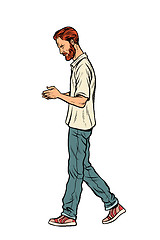 Image showing man walking down the street