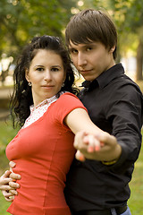 Image showing dansing young couple 