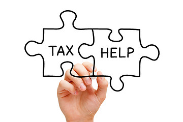 Image showing Tax Help Jigsaw Puzzle Concept