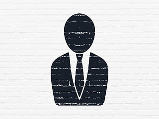 Image showing Business concept: Business Man on wall background