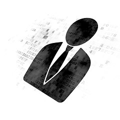 Image showing Marketing concept: Business Man on Digital background