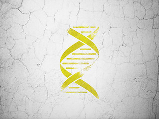 Image showing Science concept: DNA on wall background