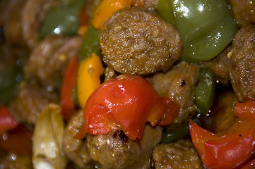 Image showing sausage and peppers 
