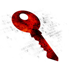 Image showing Security concept: Key on Digital background
