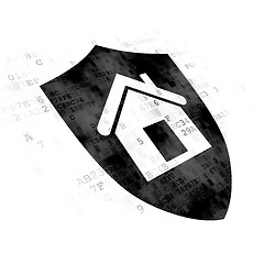 Image showing Business concept: Shield on Digital background