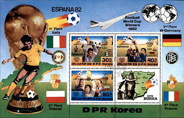 Image showing North Korean old postage stamp