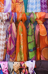 Image showing Colorful scarfs