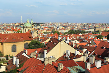 Image showing Beautiful aerial view of old Prague