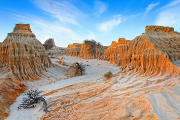 Image showing Desert lunettes in outback NSW