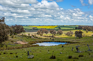 Image showing Picturesque rural farmlands as far as the eye can see