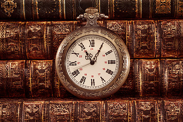 Image showing Close up on vintage clock