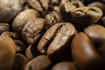 Image showing Coffee beans close up