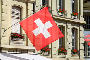 Image showing Flag of Swiss in the city Bern