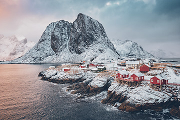 Image showing Hamnoy fishing village on Lofoten Islands, Norway