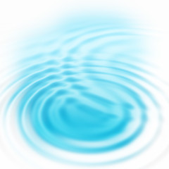 Image showing Abstract blue circular water ripples