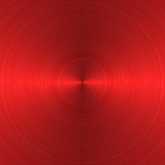 Image showing Red metal texture with concentric circular pattern