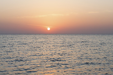 Image showing Beautiful sunrise at sea