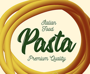 Image showing Vector pasta. Traditional dish of Italian cuisine