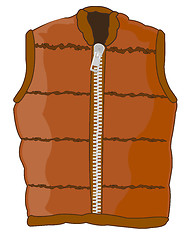 Image showing Cloth waistcoat on white background is insulated