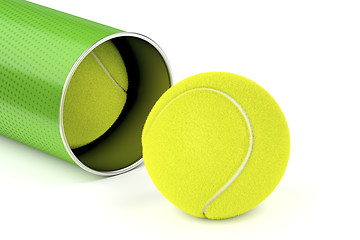 Image showing Can with tennis balls