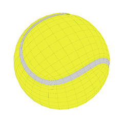 Image showing 3D wire-frame model of tennis ball