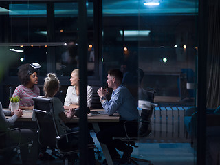 Image showing Multiethnic Business team using virtual reality headset