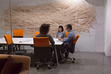 Image showing Business Team At A Meeting at modern office building