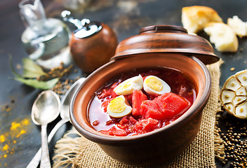 Image showing beet soup